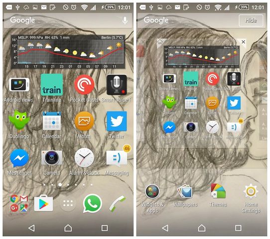 Как удалить панель поиска Google с домашнего экрана Android смартфона