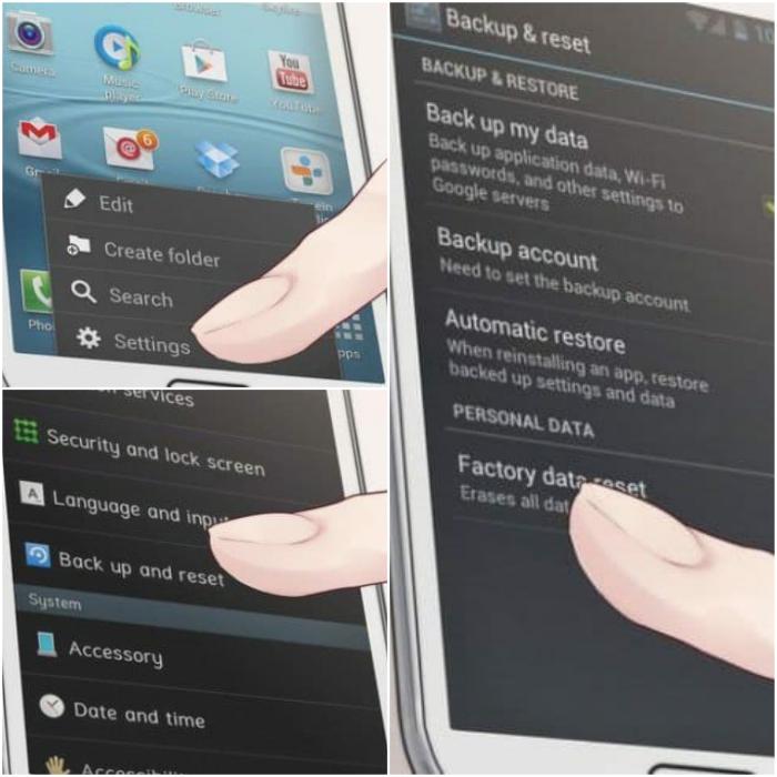 Samsung Galaxy Note 3 сброс